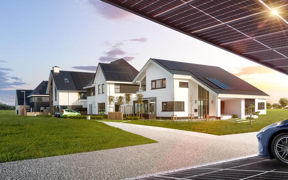 Solar panels background