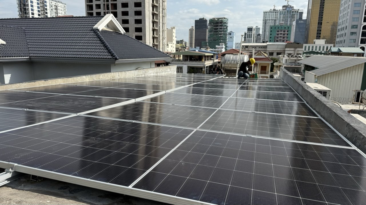 Solar panels background