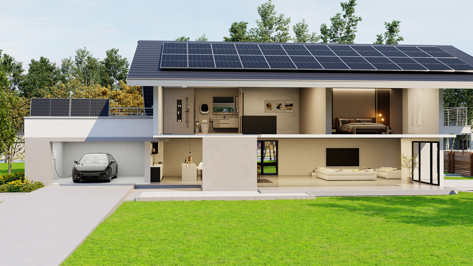 Solar panels background