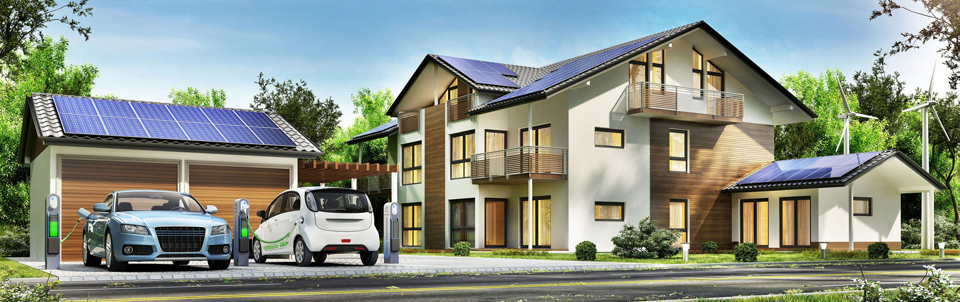 Solar panels background